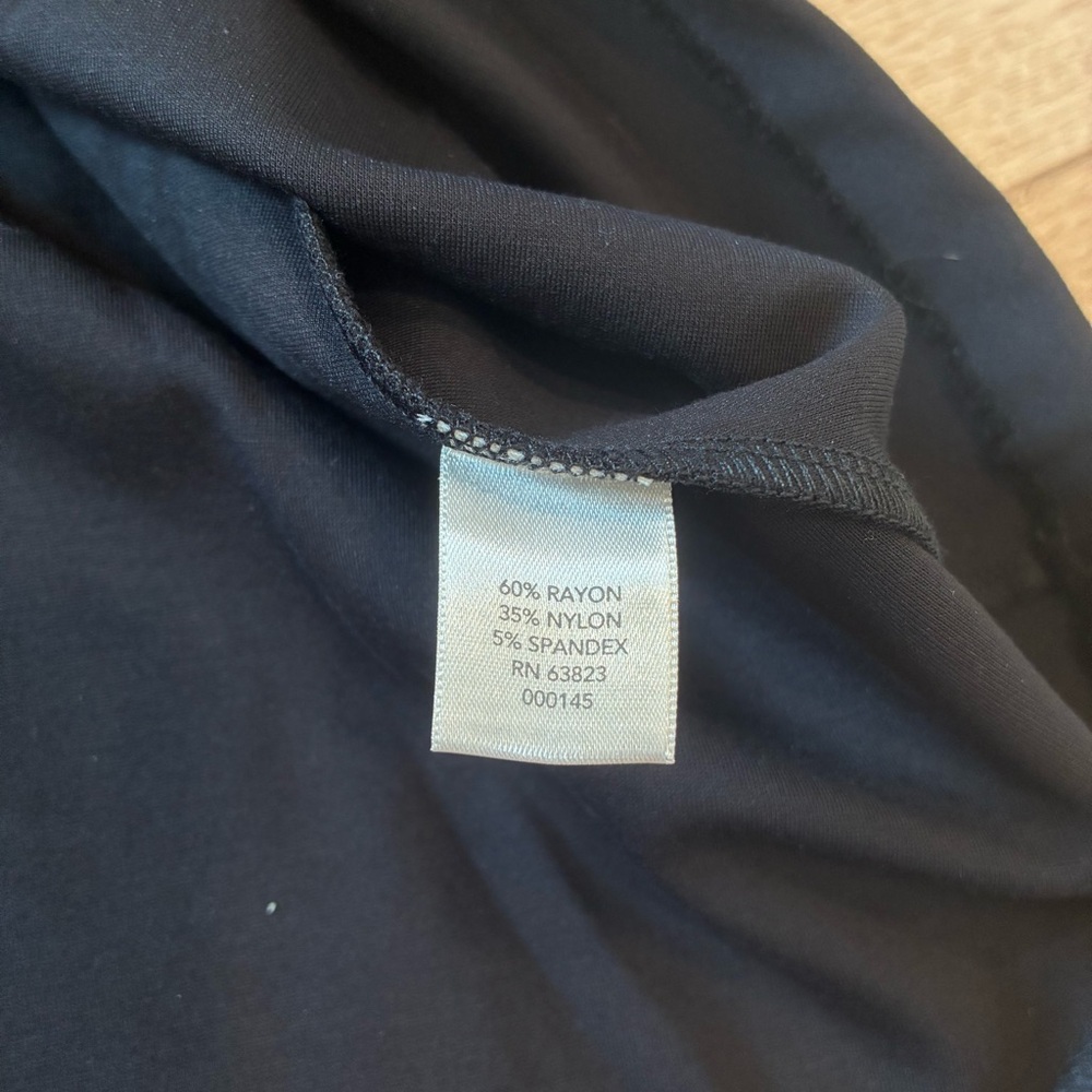 NWT Christopher & Banks Black Sleeveless Crew Neck A-line Midi Dress Size 16W - Picture 8 of 8